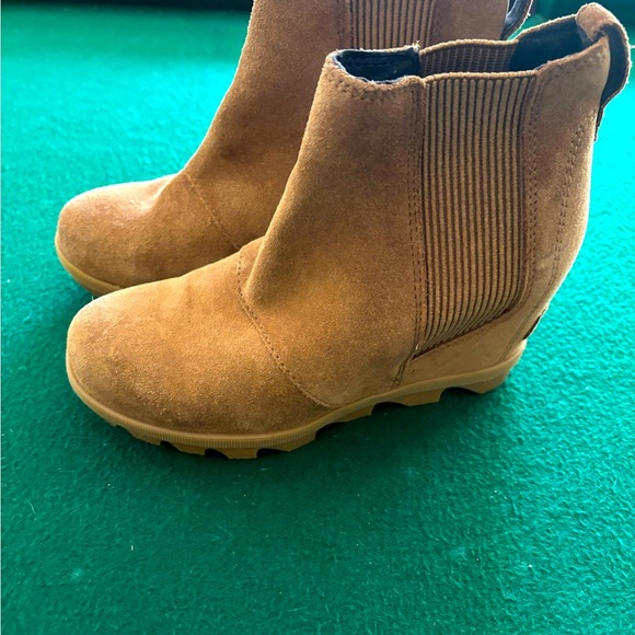 Sorel Joan Of Arctic Wedge II Chelsea Boot Brown Suede 5.5 Waterproof Ankle - Picture 1 of 5